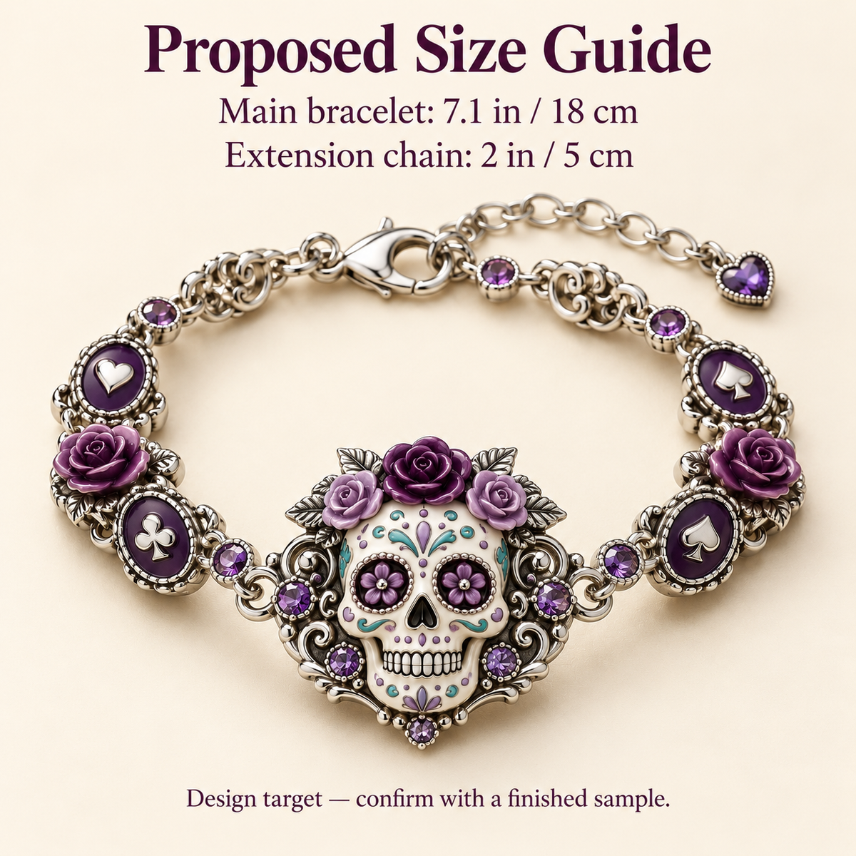 💀🌹 Día de los Muertos Sugar Skull Bracelet Collection – Colorful Floral Memorial Jewelry ✨