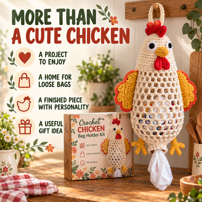 🧶 Crochet Animal Storage Kit – DIY Hanging Organizer with a Cute Handmade Look⭐