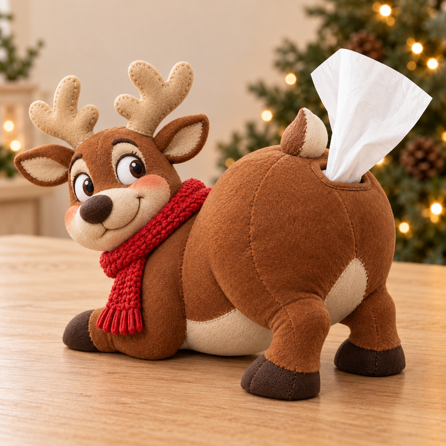 Cheeky Reindeer Christmas tissue dispenser