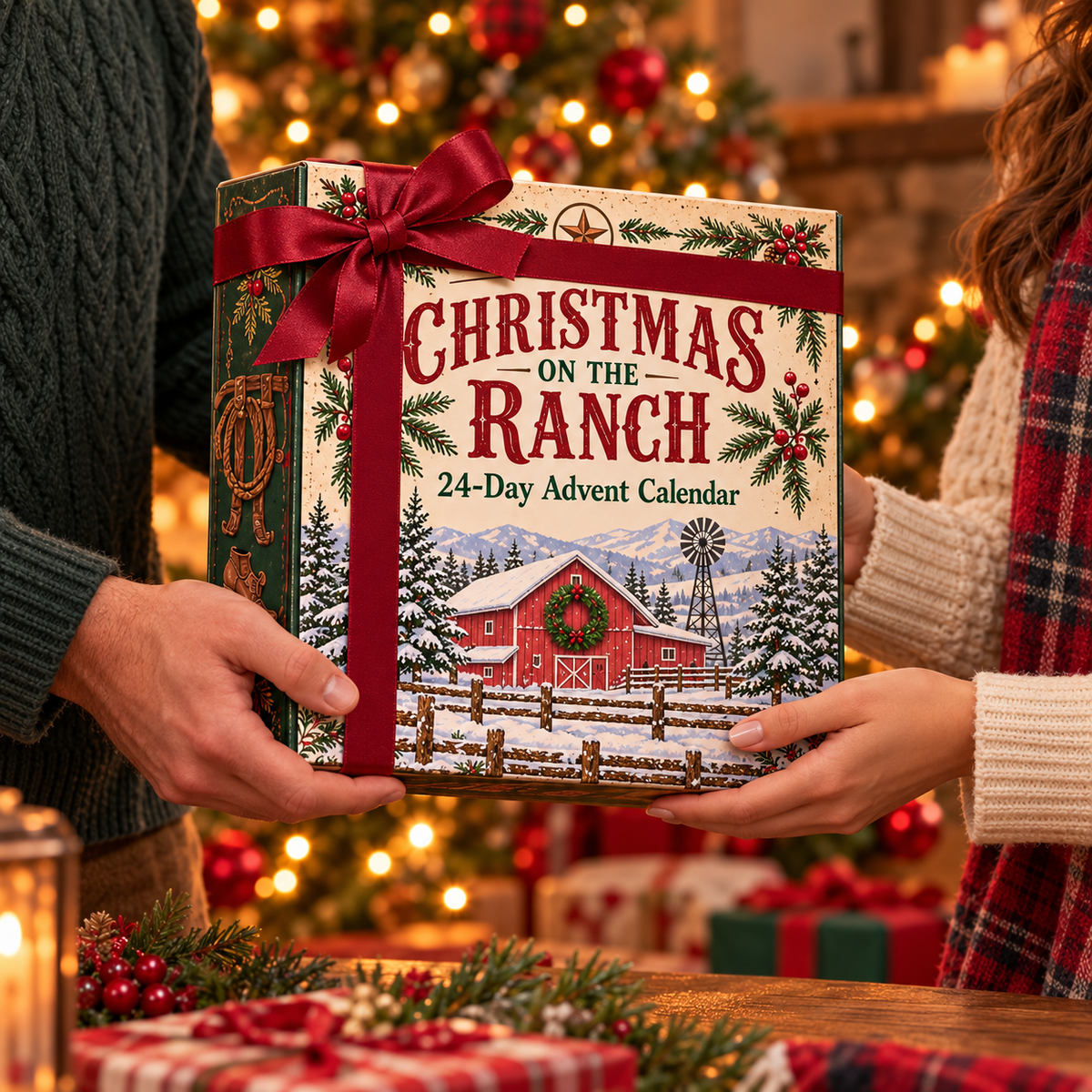 🎄 Christmas on the Ranch – 24-Piece Farm Animal Figurine Collection 🐴
