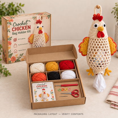🧶 Crochet Animal Storage Kit – DIY Hanging Organizer with a Cute Handmade Look⭐