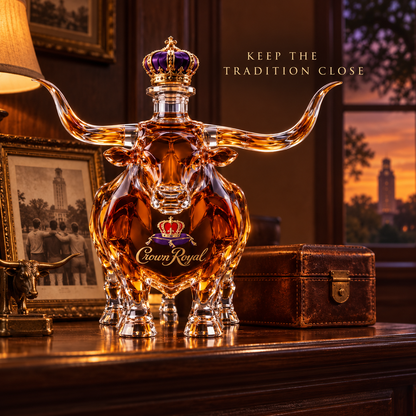 Crown Royal Texas Longhorns Whiskey Bottle