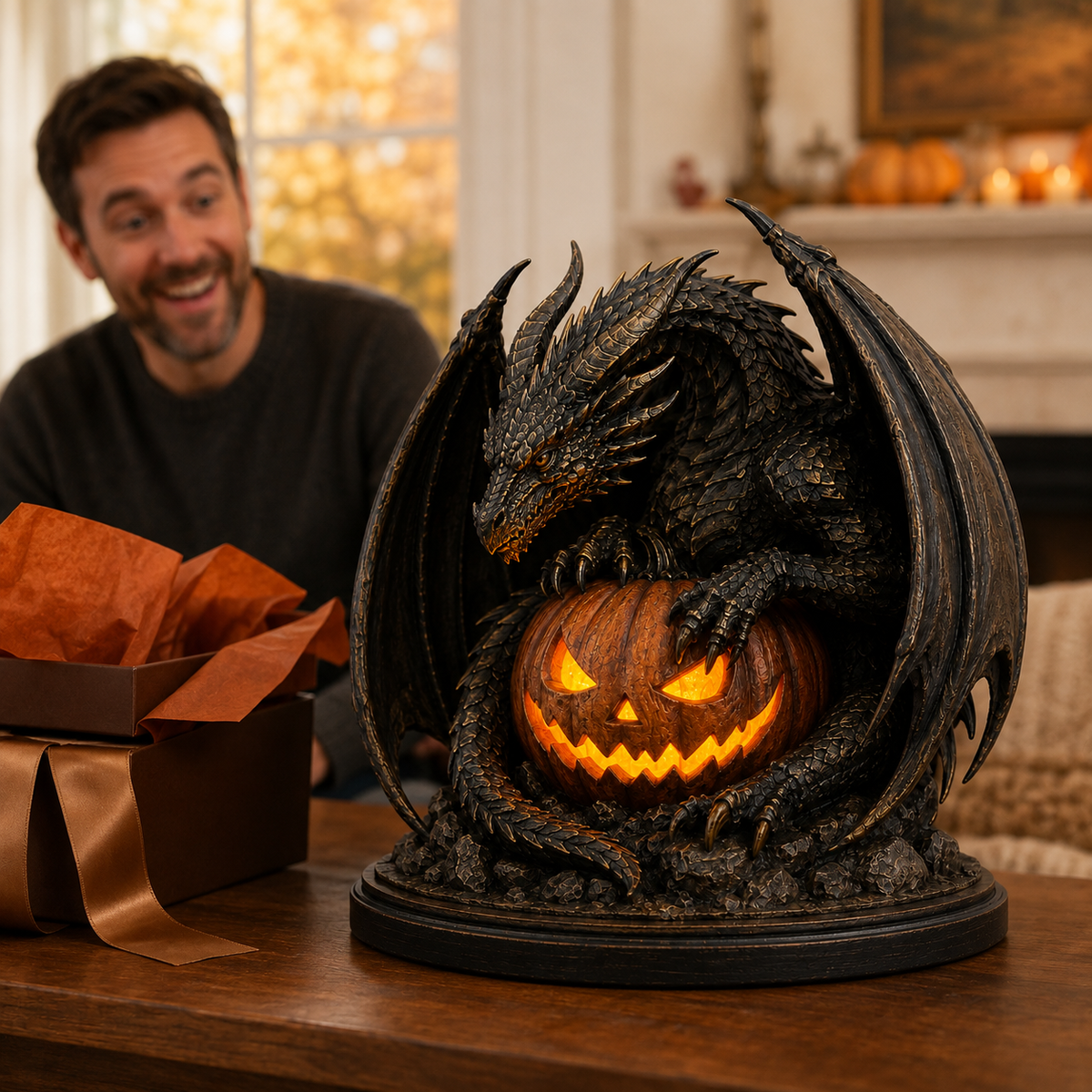 Dragon Guardian presented as a memorable autumn gift for an adult fantasy fan