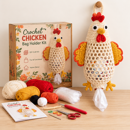 🧶 Crochet Animal Storage Kit – DIY Hanging Organizer with a Cute Handmade Look⭐