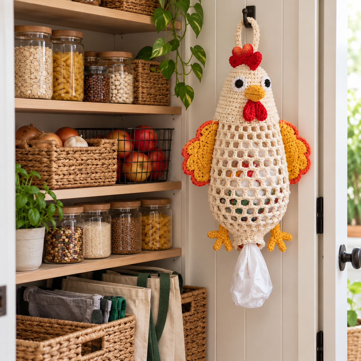 🧶 Crochet Animal Storage Kit – DIY Hanging Organizer with a Cute Handmade Look⭐
