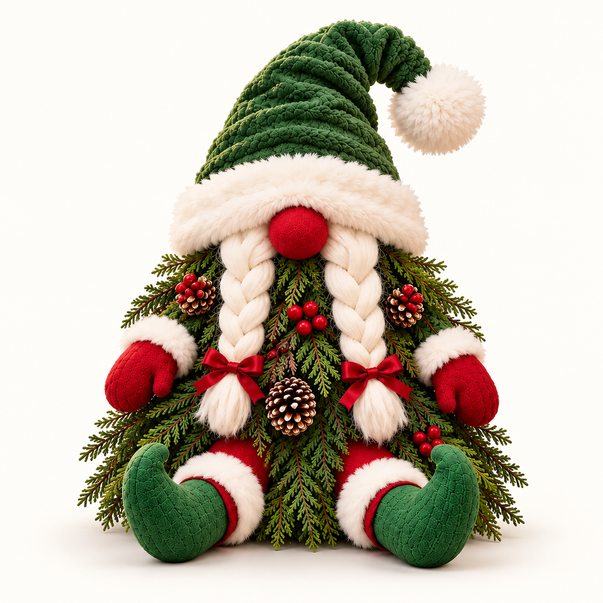 Christmas Evergreen Gnome Decorations