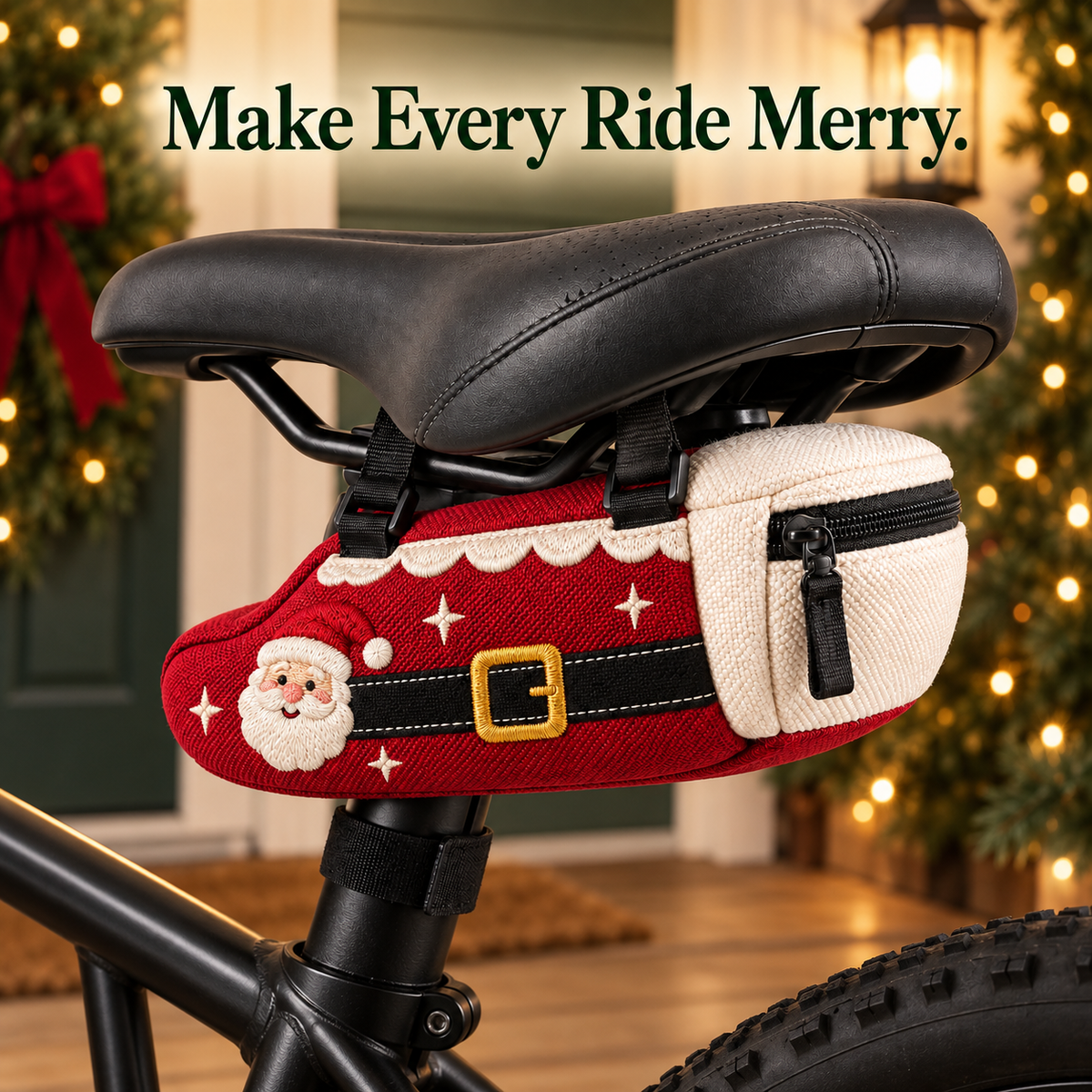🚴🎅 Festive Christmas Bike Saddle Bag – 6 Fun Holiday Styles