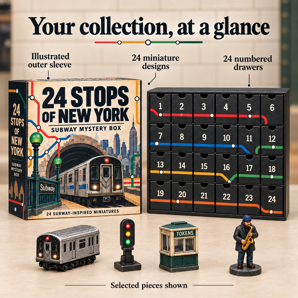 🚇 24 Stops of New York – Subway Mystery Advent Calendar 🗽