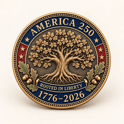 🇺🇸🌳 America 250th Anniversary Tree of Liberty Commemorative Medallion – 1776–2026
