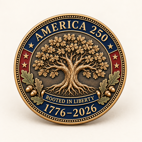 🇺🇸🌳 America 250th Anniversary Tree of Liberty Commemorative Medallion – 1776–2026