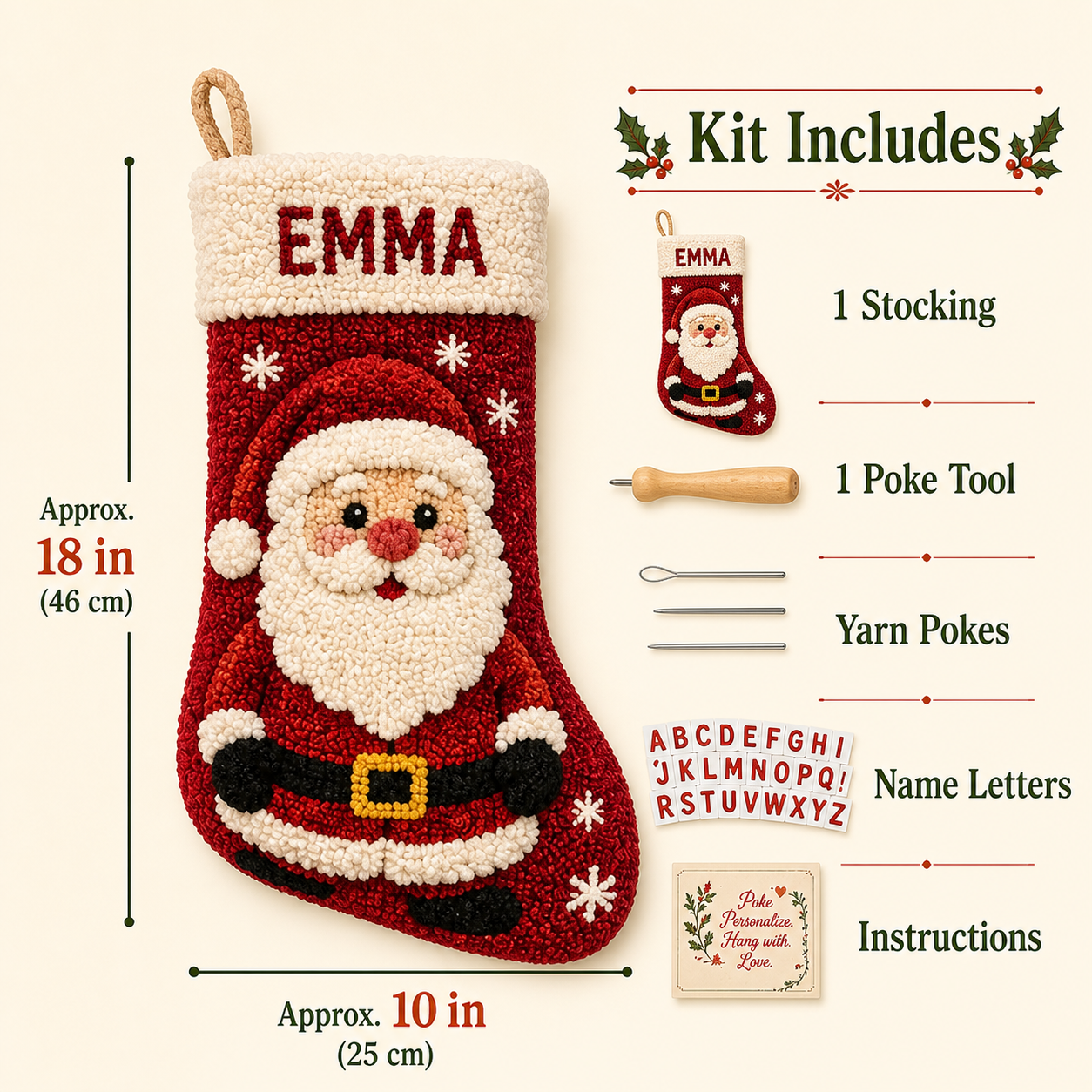 🧦✂️DIY Your Name Christmas Stocking – Personalized 3D Holiday Décor