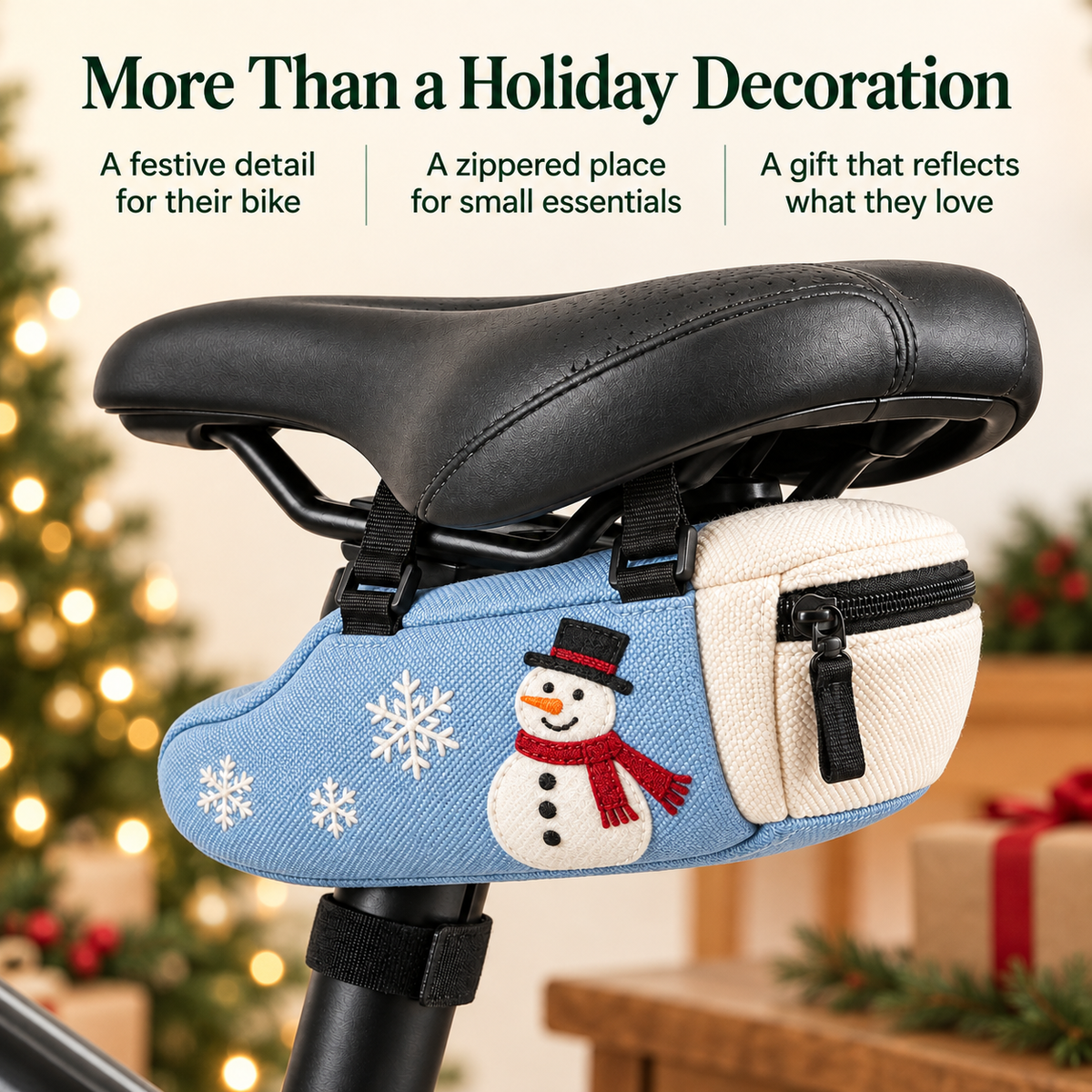 🚴🎅 Festive Christmas Bike Saddle Bag – 6 Fun Holiday Styles