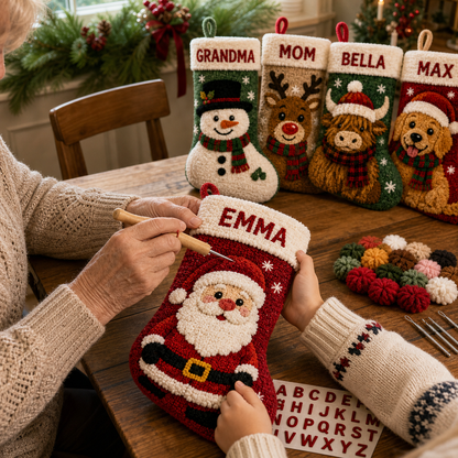 🧦✂️DIY Your Name Christmas Stocking – Personalized 3D Holiday Décor