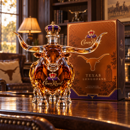 Crown Royal Texas Longhorns Whiskey Bottle
