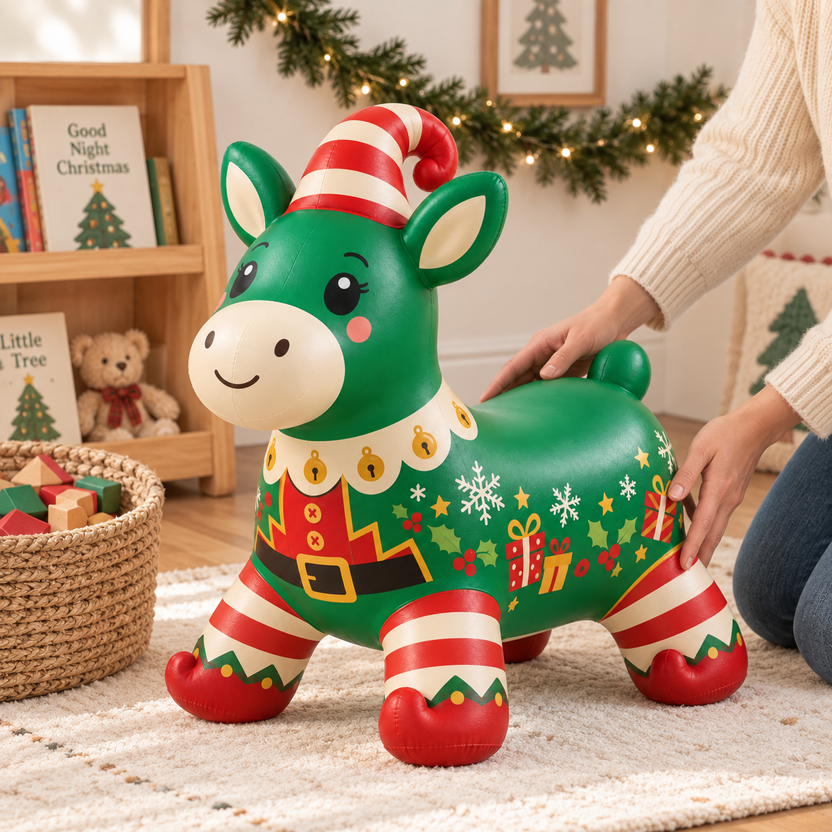 🎄 Christmas Animal Hopper – A Bouncy Ride-On Gift for Kids 🎁