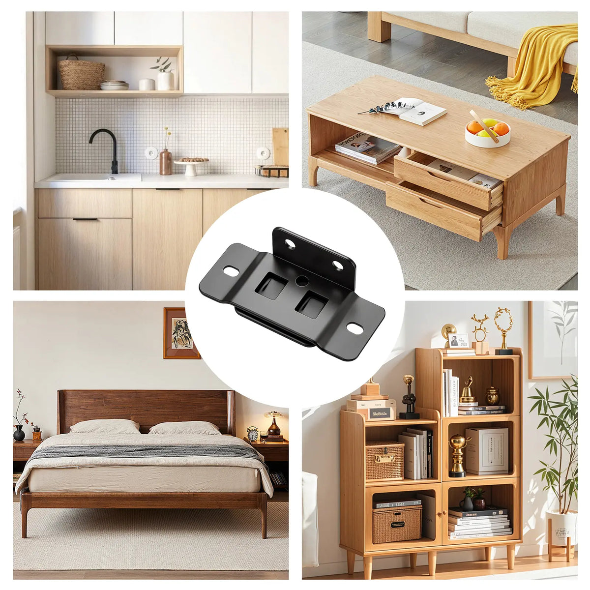 8-Pack L-Shaped Corner Brackets 🔩 – Heavy-Duty Furniture Repair with Screws