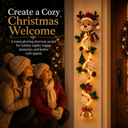 🔥 Limited-Time 50% OFF – 🎅MerryCascade™ Glowing Christmas Door Hanger
