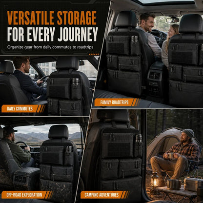 Tactical Car Backseat Organizer 🚙 – Heavy-Duty Nylon Storagev