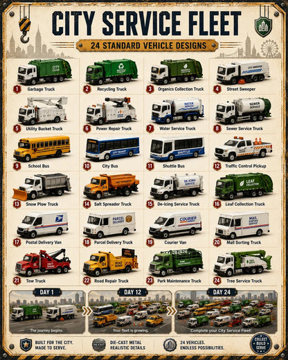 🚒Build the Fleet Collection 24-Day Vehicle Advent Calendar Series | ✨A New Adventure Every Morning