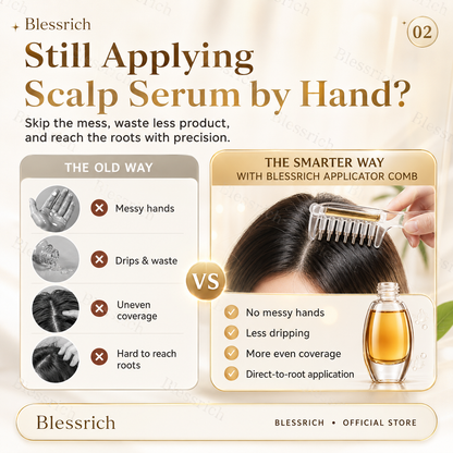 Scalp Serum Distribution Comb 💆‍♀️ – Easy Root Application with Less Mess
