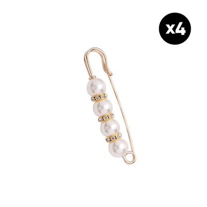 ✨ Pearl & Rhinestone Safety Pin Brooch – Elegant Decorative Fashion Accessory