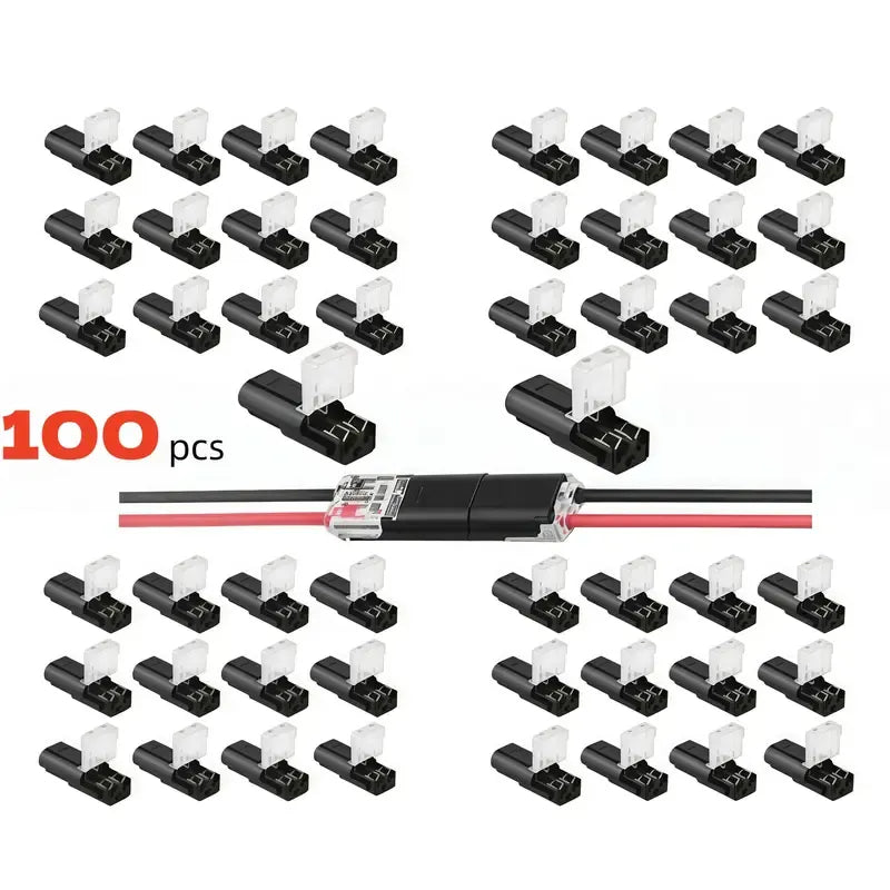 ⚡ 50-Pack 2-Pin Quick-Connect LED Strip Wire Adapters 🔌