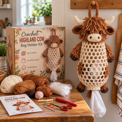 🧶 Crochet Animal Storage Kit – DIY Hanging Organizer with a Cute Handmade Look
