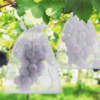 🔥Fruit Protection Sleeves 🍎 White Garden Produce Covers, 4 x 6 in, 50-Pack