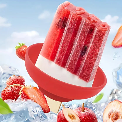 🍦 4-Piece Silicone Ice Cream Cone Holder Set with Leakproof Drip Covers
