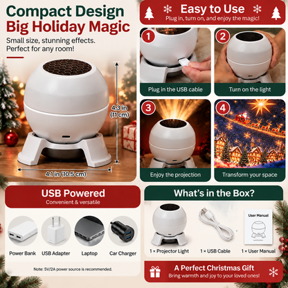 Turn Any Room Into a Christmas Wonderland – Holiday Projection Night Light