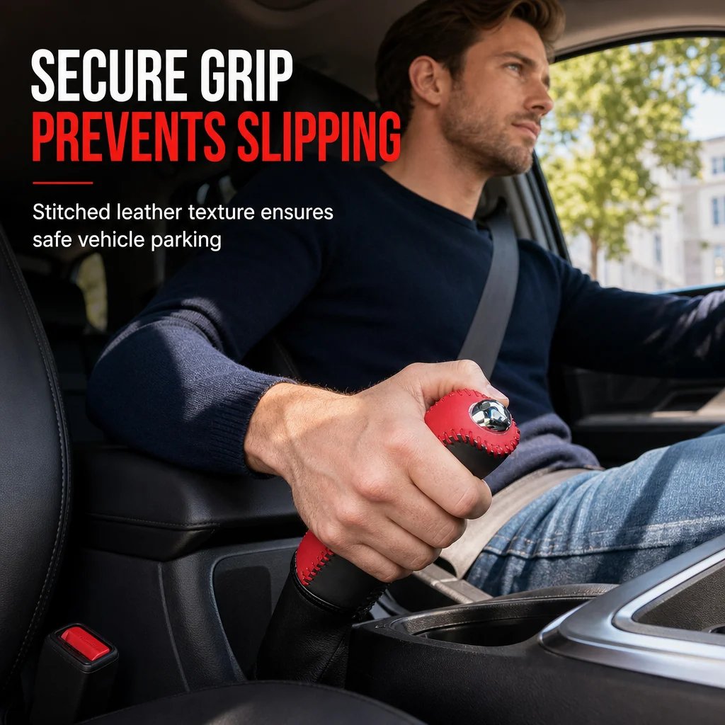 Universal Car Handbrake Cover 🚗 – Protective Sleeve in Black