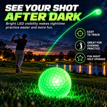 Light-Up Golf Ball ⛳ – Impact-Activated 6-Color LED Design for Nighttime Practice