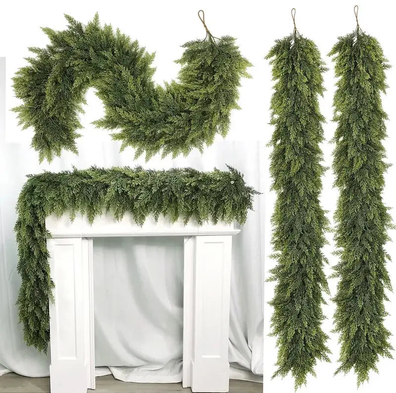 ✨Last Day 50% OFF✨Artificial Cedar Garland Set of 2 (6 FT)