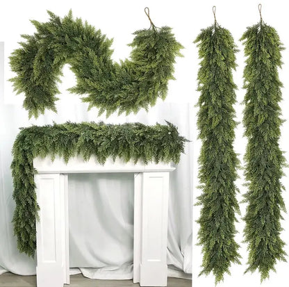 ✨Last Day 50% OFF✨Artificial Cedar Garland Set of 2 (6 FT)