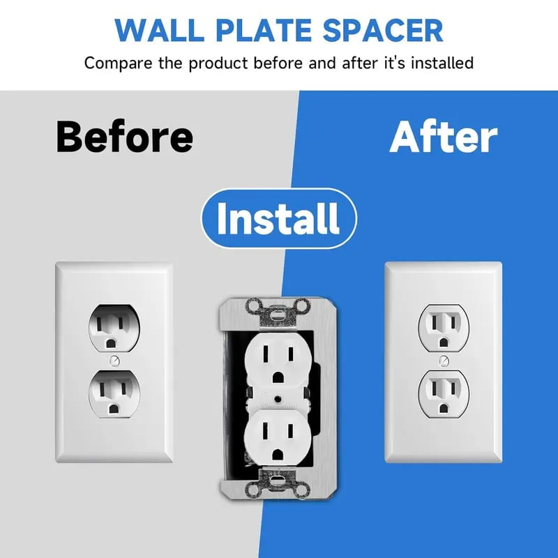 ⚡ Metal Outlet & Switch Spacers for Flush, Level Wall Plates 🛠️