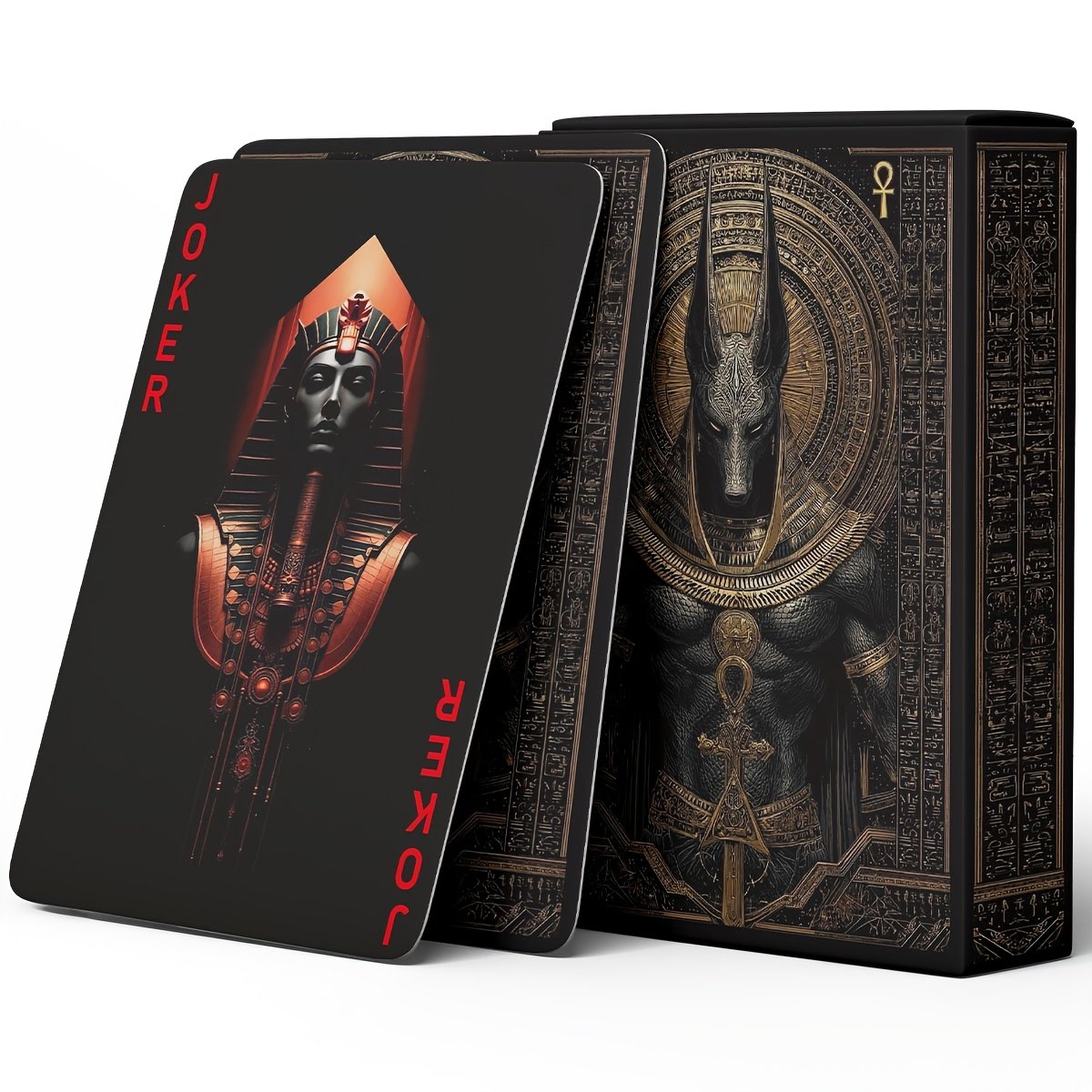 🃏 Black‑Gold Egyptian Themed Playing Cards