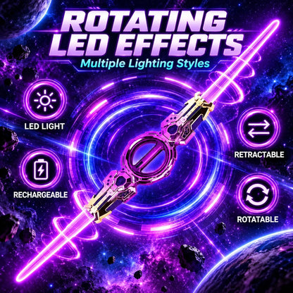 Retractable LED Light-Up Sword ⚔️ – Glowing Toy Saber for Play & Costumes