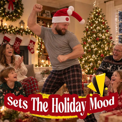 🎅 Animated Naughty Santa Hat – Moving Christmas Headwear for Holiday Parties