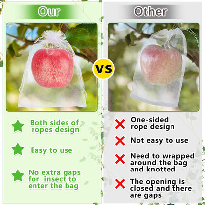 🔥Fruit Protection Sleeves 🍎 White Garden Produce Covers, 4 x 6 in, 50-Pack