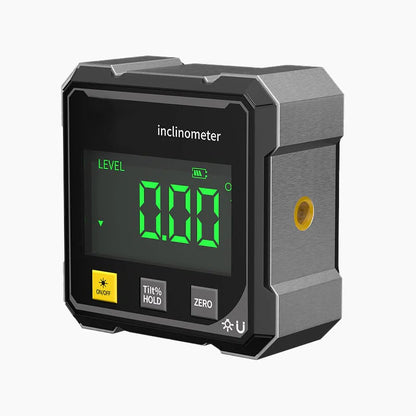 🔧📐 Magnetic Digital Angle Finder with Laser Level, 4-Sided Base for Accurate Carpentry & Construction Measurements ✨