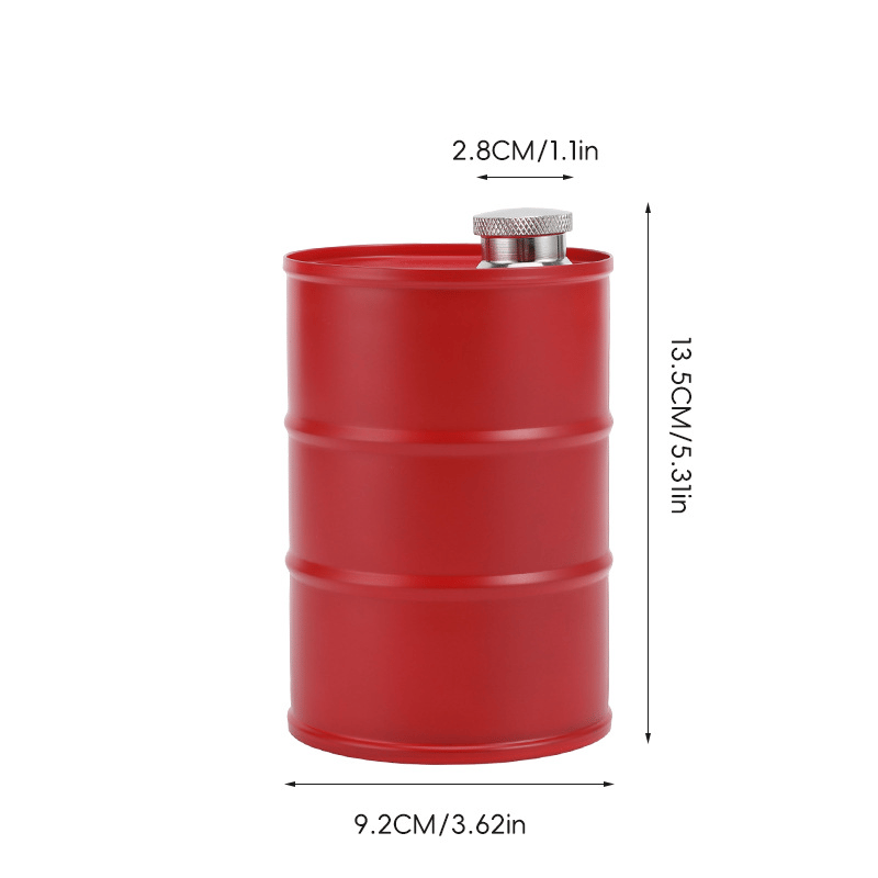 🛢️🥃 Portable Barrel-Style Whisky Flagon – Leak-Proof Storage for Camping & Travel