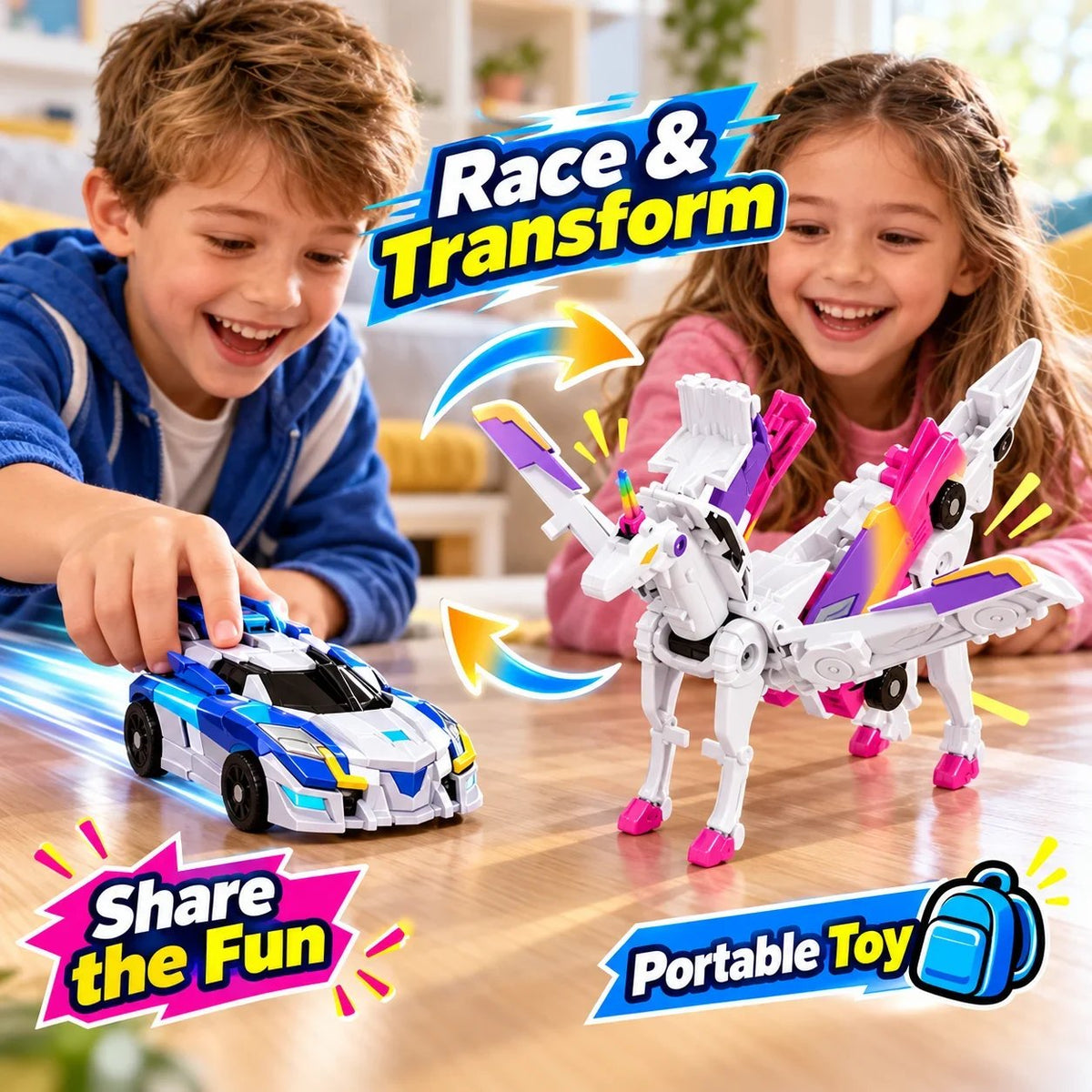 🦖 Transforming Dinosaur Car Toy – 2-in-1 Action Vehicle