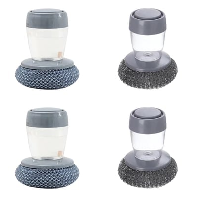 🧽 Palm-Grip Dish Brush – Built-In Soap Dispenser for Kitchen Cleaning