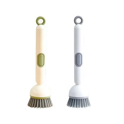 🧽✨ 6-Angle Soap Dispensing Brush – Scrub Smarter with Built-In Soap Control