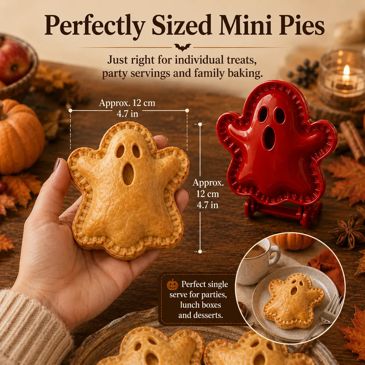 🎃 8-Piece Halloween Mini Hand Pie Mold Set✈️