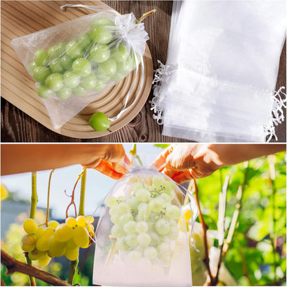 🔥Fruit Protection Sleeves 🍎 White Garden Produce Covers, 4 x 6 in, 50-Pack