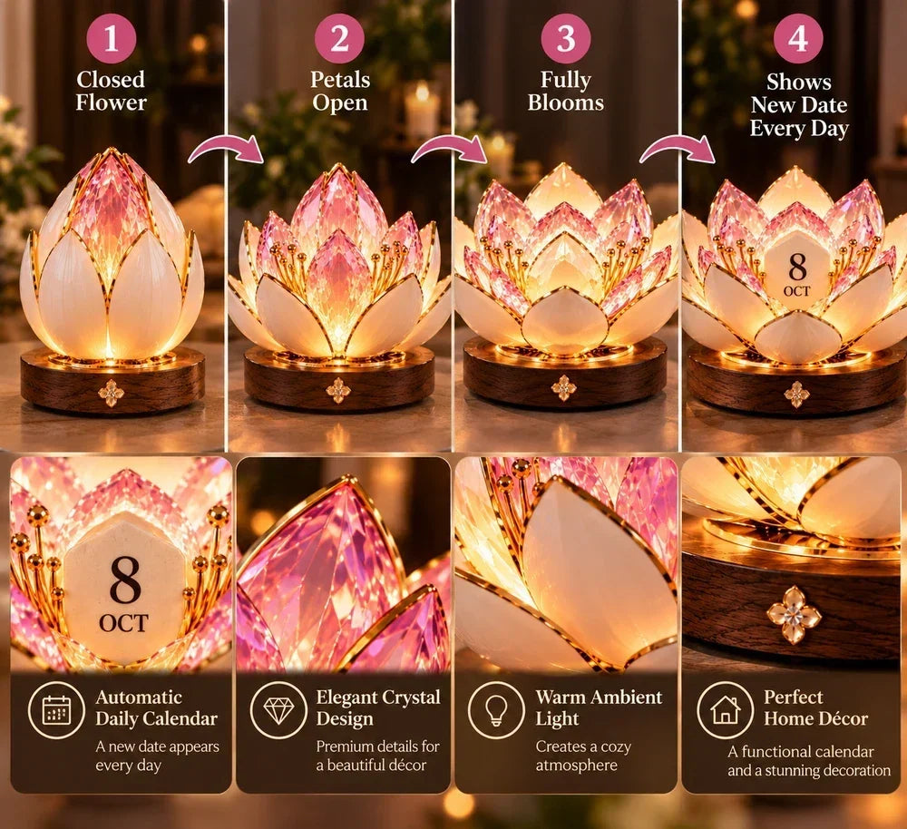 Blooming perpetual calendar opening stages and product details