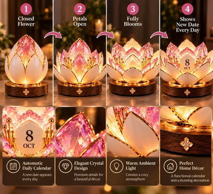 Blooming perpetual calendar opening stages and product details
