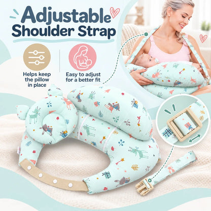 Adjustable Nursing Support Pillow 🍼 – Feeding Cushion with Strap