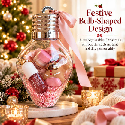 DIY Christmas Bulb Ornament Gift Jar